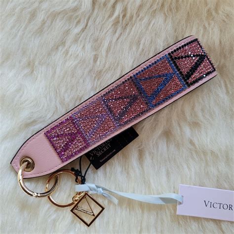 Victoria S Secret Rhinestone Sparkle Wristlet Strap Keychain EBay