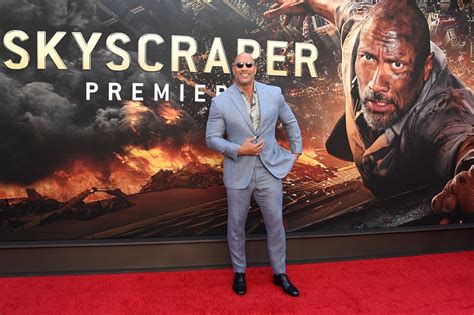 Dwayne Johnson and Daughter at Skyscraper Premiere | POPSUGAR Celebrity