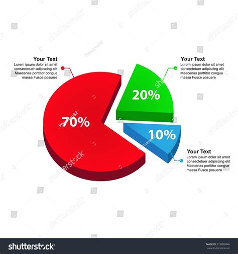 Colorful Business Pie Chart Circle Diagram Stock Vector Royalty Free 313886846 Shutterstock