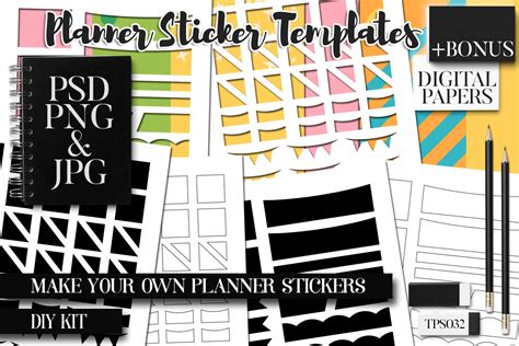 Planner Sticker Templates #32 Graphic by DarraKadisha · Creative Fabrica