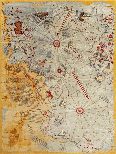 Piri Reis Wool And Silk Ancient Maps Antique Maps Piri Reis Map