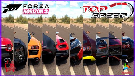 Forza Horizon 3 Top 10 Fastest Hypercars Stock Top Speed Battle Pc