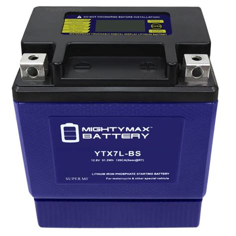 Mighty Max Battery YTX7L BSLIFEPO4 12 Volt 6 AH 150 CCA Lithium