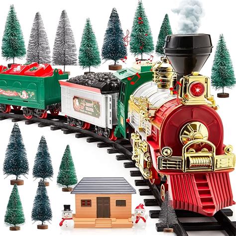 Amazon JOYIN Christmas Electric Train Set With Elf Handcar