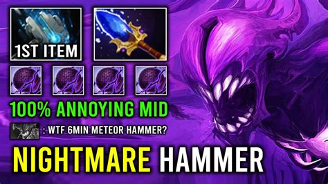 Wtf Min Meteor Hammer First Item Solo Mid Bane Nightmare Carry