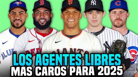 LOS 20 MEJORES AGENTES LIBRES PARA 2025 EN MLB FREE AGENT BASEBALL