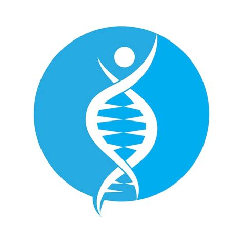 Vector Design De Cone De Logotipo De Dna Humano Vetor Premium