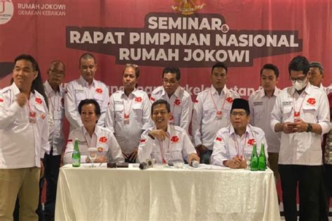 Resmi Relawan Rumah Jokowi Dukung Ganjar Pranowo Di Pemilu 2024