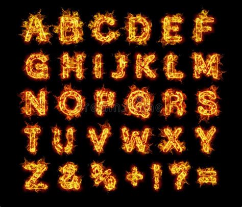 Printable Flame Letters