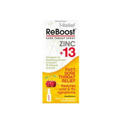 Reboost Throat Spray Cherry Zinc Centro Naturista De Guaynabo