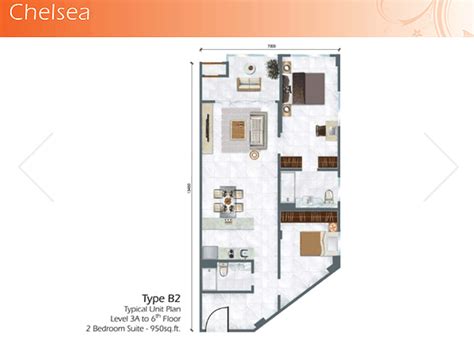 Plaza Damas 3 Hartamas: Block B Chelsea Plaza Damas 3 Unit layout