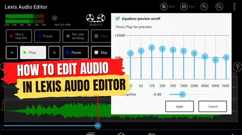 How To Edit Audio In Lexis Audio Editor Cut Change Voice Crip