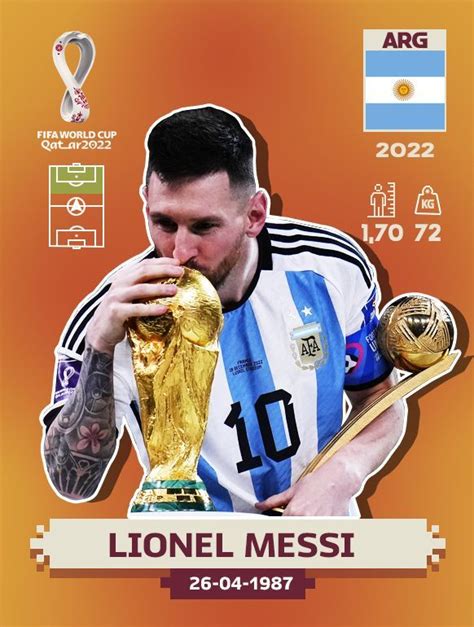 figurita Messi campeón del Mundo Messi argentina Leonel messi