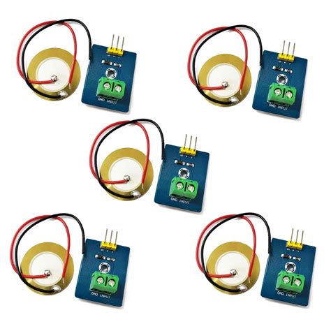 HiLetgo 5pcs Piezoelectric Sensor Analog Ceramic Vibration Sensor ...