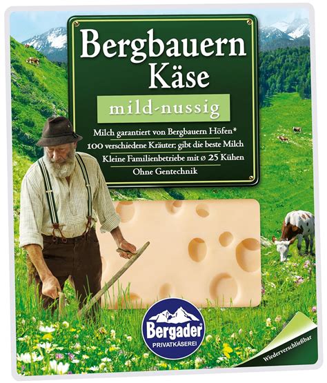 Bergader Bergbauern Käse mild nussig Scheiben 160 g Amazon de