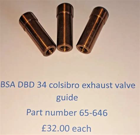 BSA GOLD STAR DBD 34 Colisbro Valve Guides 32 00 PicClick UK