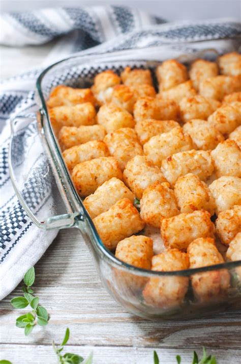 Vegan Tater Tot Green Bean Casserole Cozy Peach Kitchen