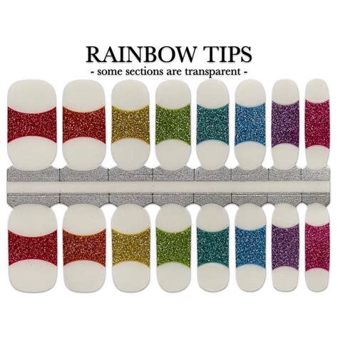 Nail Wrap - Rainbow Tips | Salted Avenue