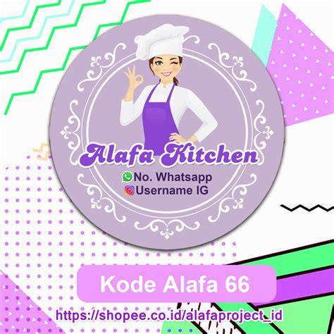 Jual Alafaproject 061 069 Stiker Produk Kemasan Makanan Stiker Label