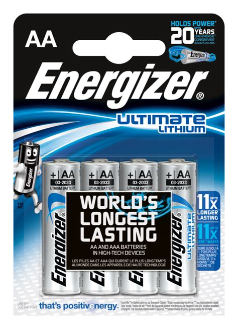 AA L91 ENERGIZER ULTIMATE LITHIUM BATTERIES Pack Of 4 Batteries Direct