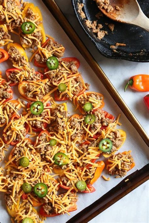 Loaded Mini Bell Pepper Nachos Game Changer These Low Carb Nachos