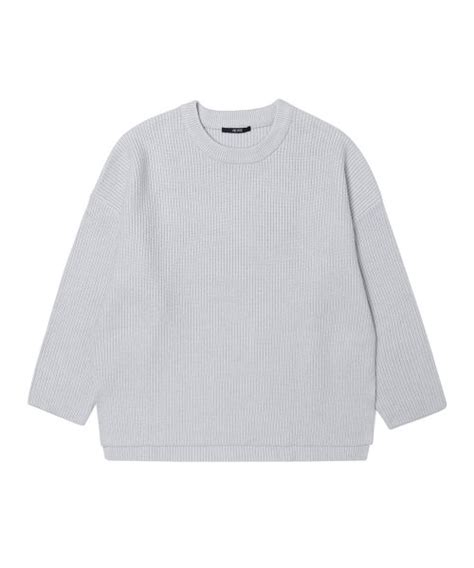 MUSINSA AD HOC Women S Overfit Crew Neck Knit Gray