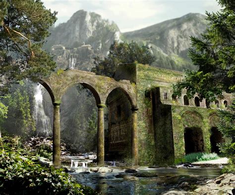 Waterfall Ruins By Efimp74 On Deviantart