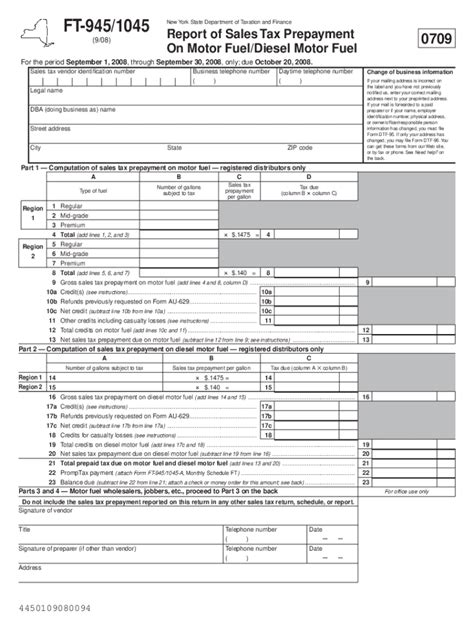 Fillable Online Form Ft Prepaid Sales Tax On Motor Fuel