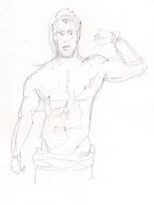 Hot Shirtless Male A Pencil Figure Drawing Stephen Condren