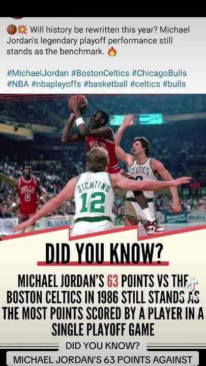 Michael Jordans 63 Points Still Stands The Most Points Scored By A