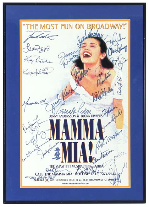 Lot Detail - "Mamma Mia!" Broadway Cast Signed Poster