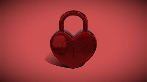 Heart Shape Padlock Model Buy Royalty Free D Model By Sandeep