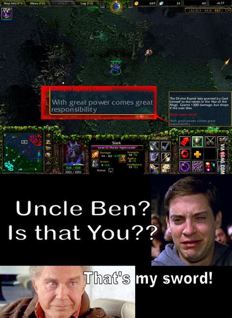 Uncle Ben S Quote On Dota 9GAG