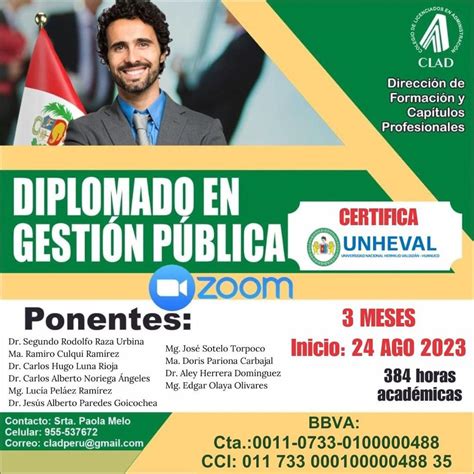 Diplomado En Gesti N P Blica Doble Certificaci N Clad Y Unheval Clad Per