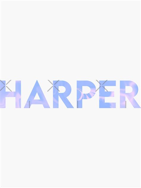 Harper Name Sticker For Sale By Ellebackup Redbubble