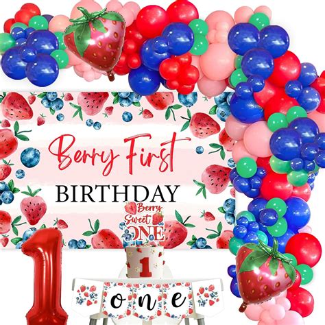 Amazon Wonmelody Berry St Birthday Decor Berry Sweet One Birthday