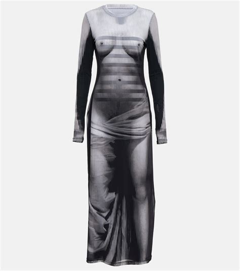 Y Project X Jean Paul Gaultier Body Morph Mesh Maxi Dress Y Project