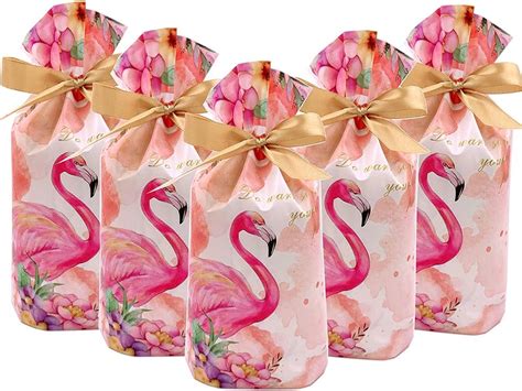 Amazon Geyee Pieces Flamingo Cellophane Treat Bags Pineapple