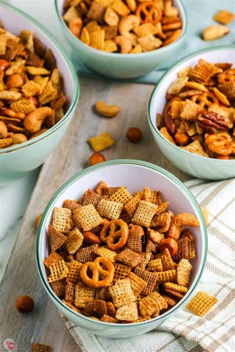 Party Chex Mix Easy Oven Baked Take Two Tapas