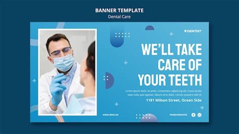 Free PSD | Flat design dental care banner template