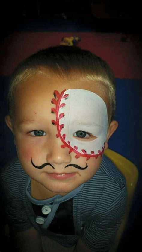 Baseball Facepaint Face Painting Easy Face Painting Face Painting