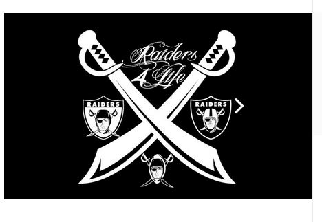 Oakland Raiders Flag-3x5 NFL Banner-100% polyester-black - flagsshop