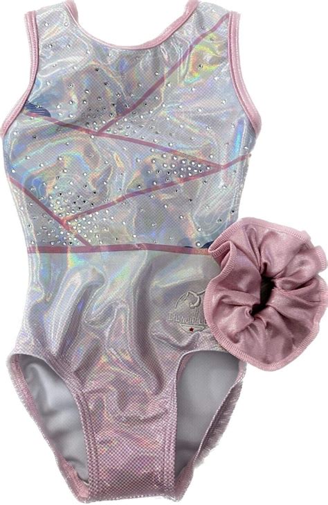 Perfectly Pink Girls Gymnastics Leotard With Crystals Lilachelene