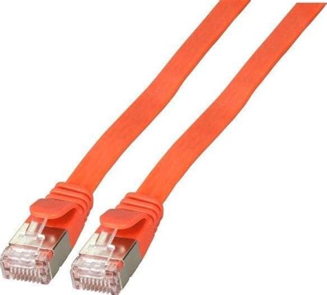 Efb Rj45 Flachpatchkabel U Ftp Cat 6A Pvc 0 5M Czerwony Opinie I