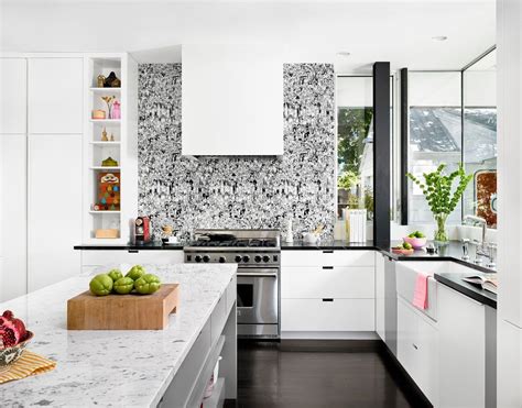 Modern Farmhouse Kitchen Wallpaper