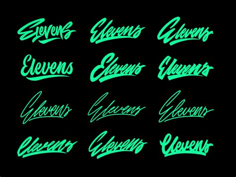 Elevens Lettering Logo Sketches Collection For Soccer Brand By