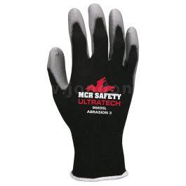 Mcr Safety Ultratech Gauge Black Gray Nylon Coated Gloves