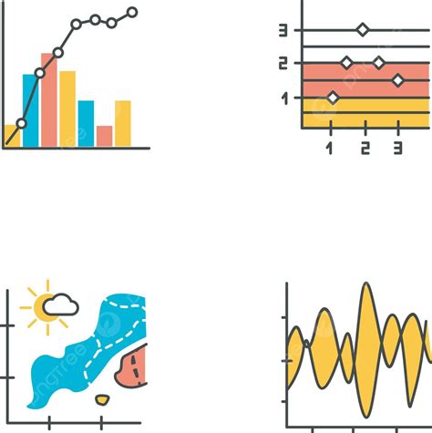 Coloridos Gráficos Mapas Y Gráficos Temperatura Investigación Aislado