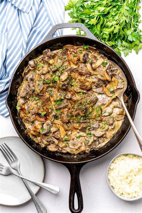 Keto Beef Stroganoff One Pan Recipe Cast Iron Keto