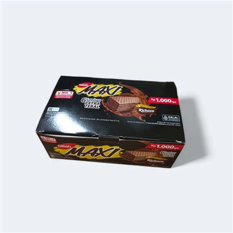 Richoco Nabati Maxi Wafer Krim Cokelat 1 Box Isi 20 Pcs Lazada Indonesia